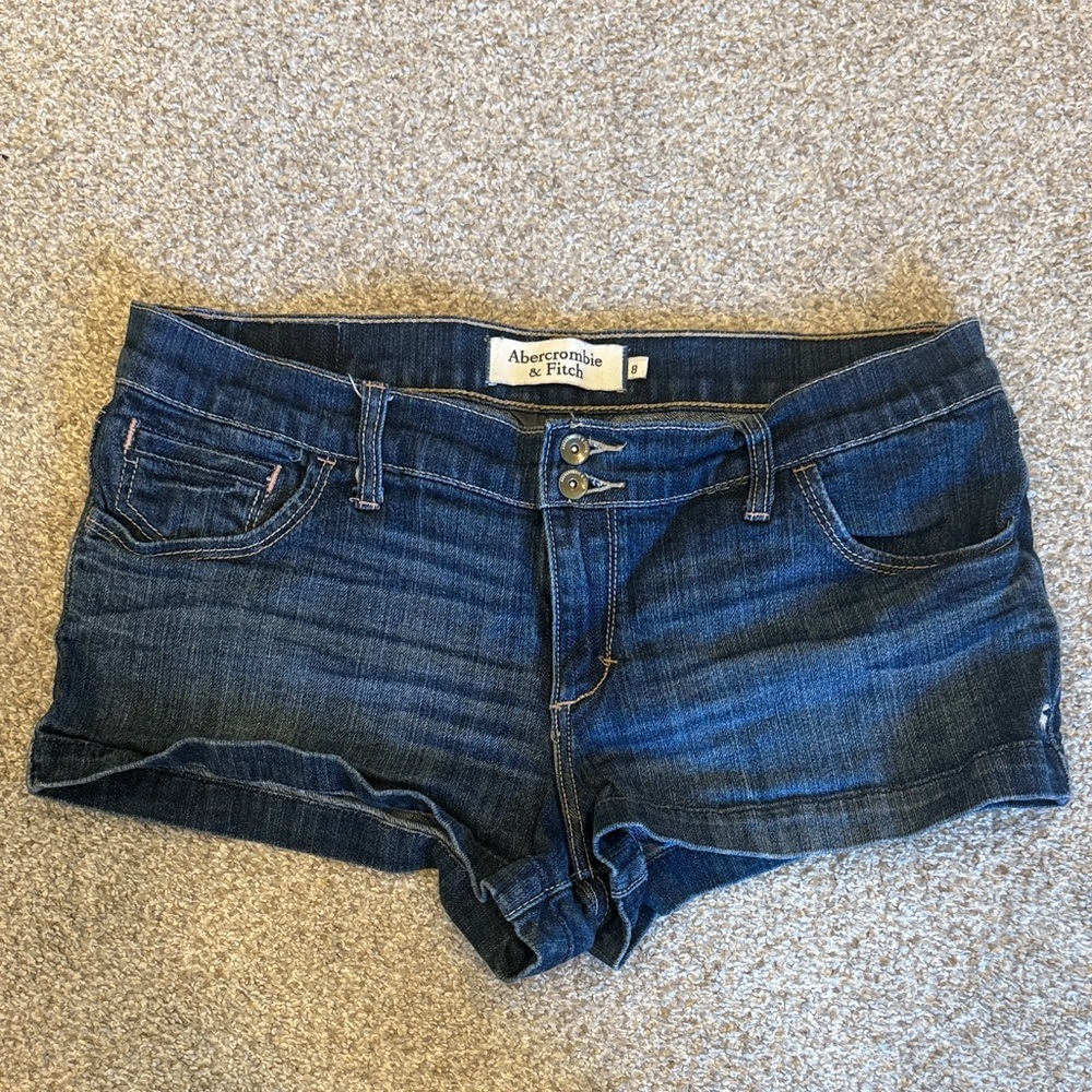 Abercrombie & Fitch Dark Blue Denim Shorts